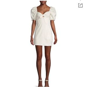 For love and lemons macaroon mini dress xs (ivory)
